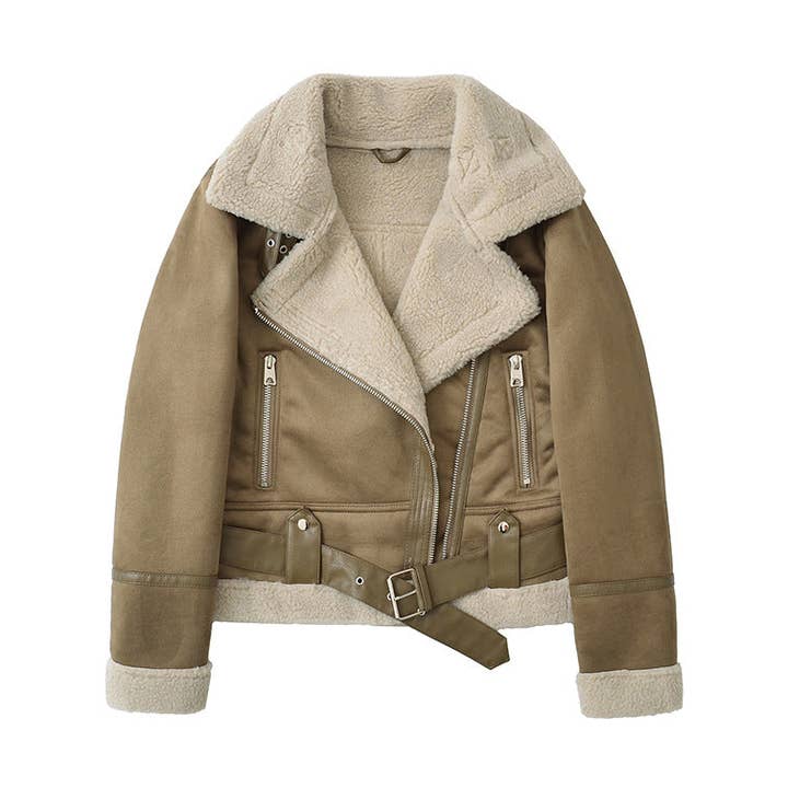 SALINA TRADING INC - Wholesale Fur/Faux Fur Coat - Women's - Stylish Suede Coat with Warm Lamb Fur Lining for Women2