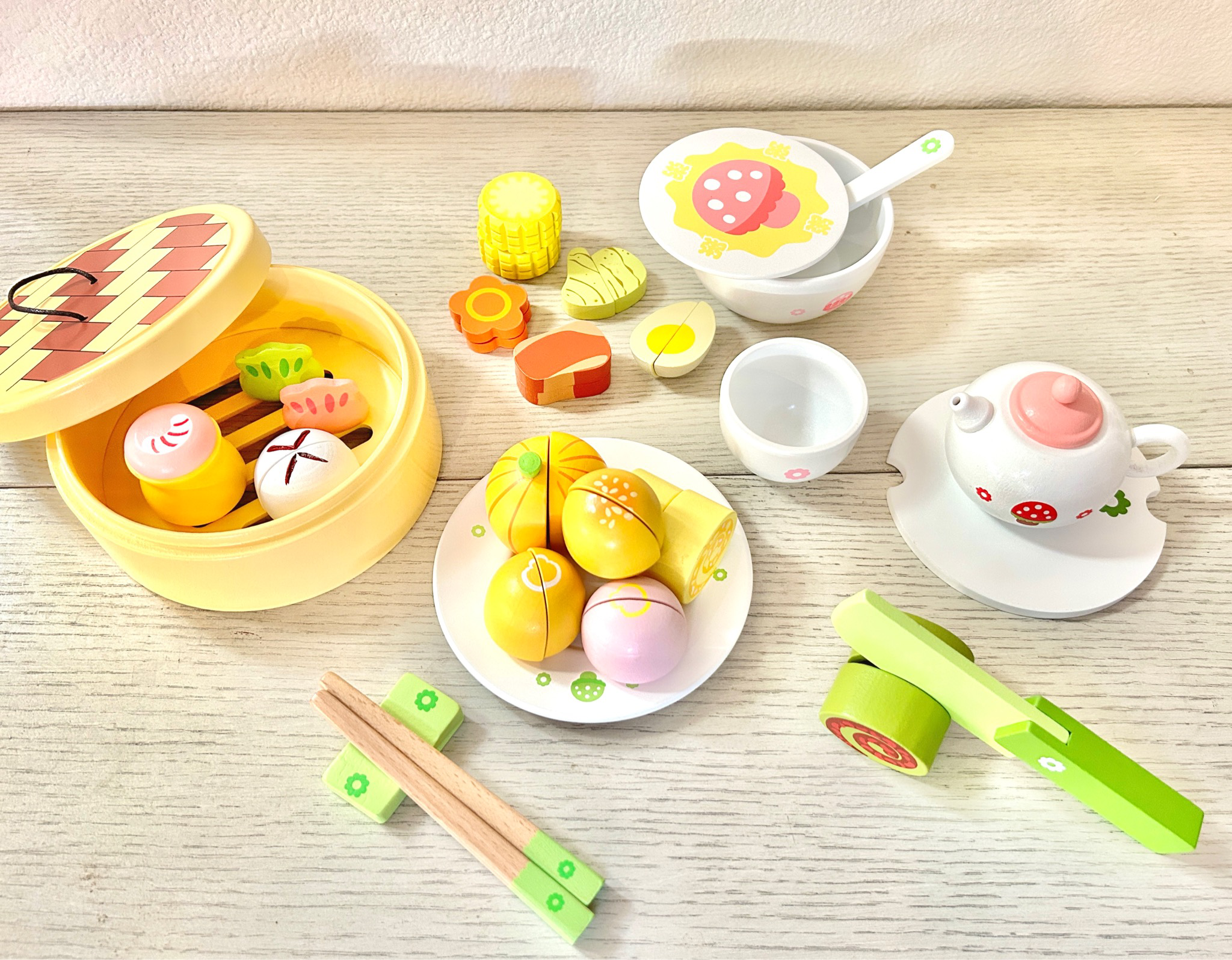 Baby Snack Time - Wholesale Toy Set - Kids - Dim Sum Tea Wooden Play Set1
