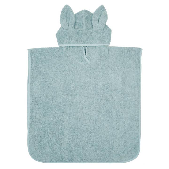 Organic Bath Poncho Rabbit Ice Blue for wholesale by Summerville organic