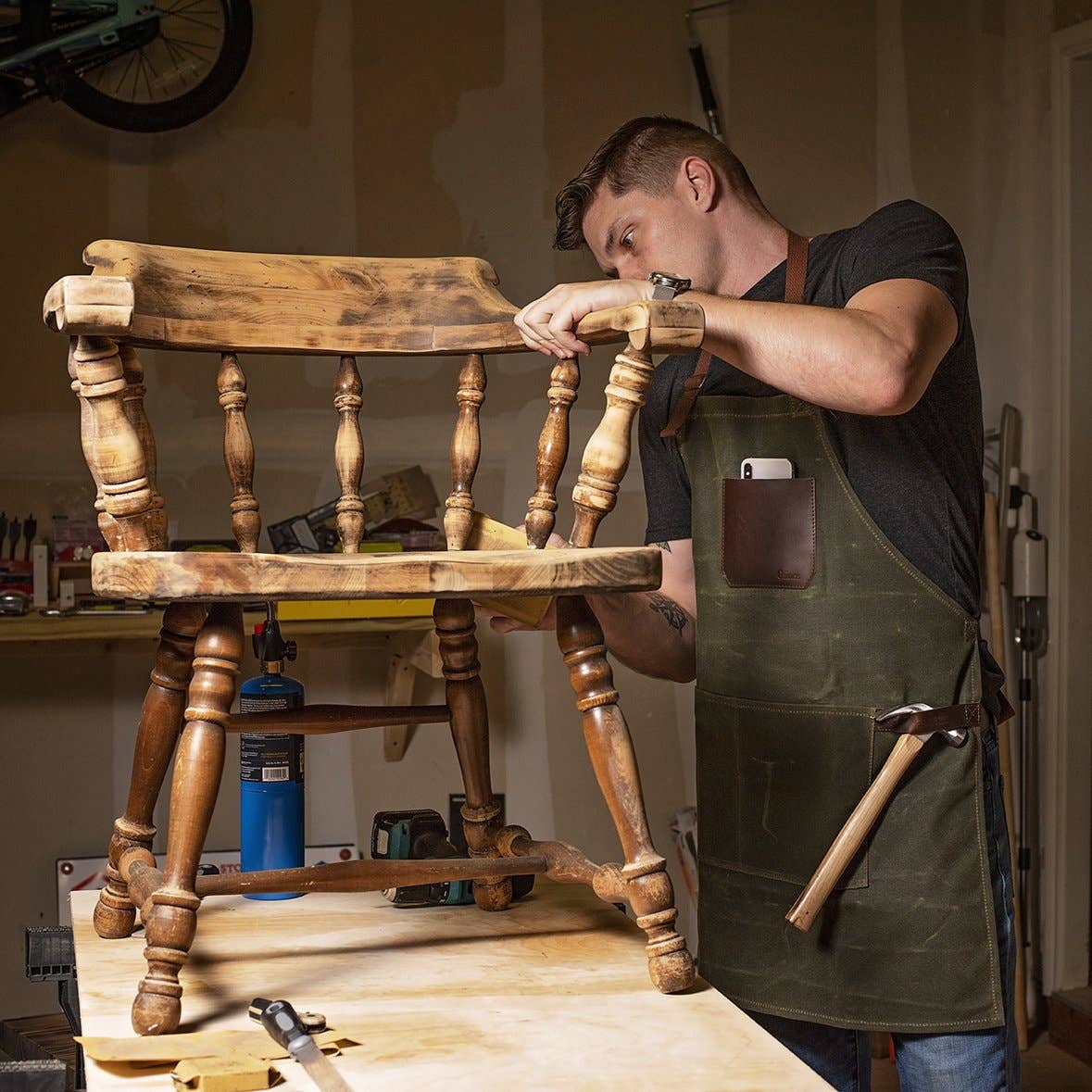 Clark & Taft Crafting Company – wholesale Apron – Waxed Canvas Apron8