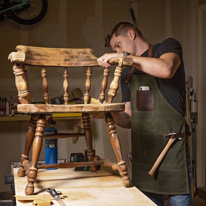 Clark & Taft Crafting Company – wholesale Apron – Waxed Canvas Apron8