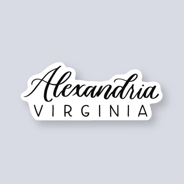 Alexandria VA Hand Lettered Stickers | Virginia Sticker for wholesale by Shop Like You Live Here