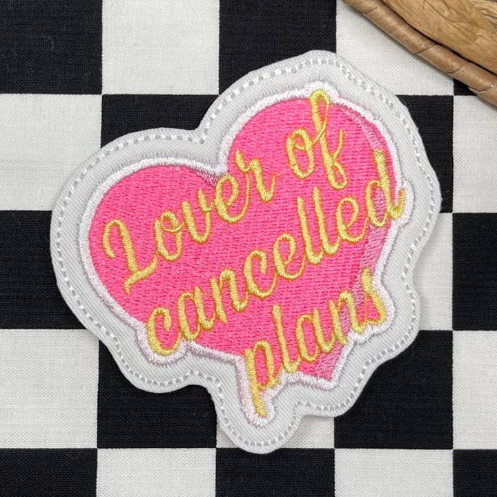 Lover Of Cancelled Plans Embroidered Iron On Hat Patch for wholesale by Crafty Pynk Scorpion