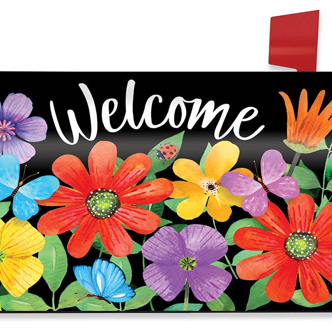 Whimsy Flowers Mailbox Cover for wholesale by Briarwood Lane