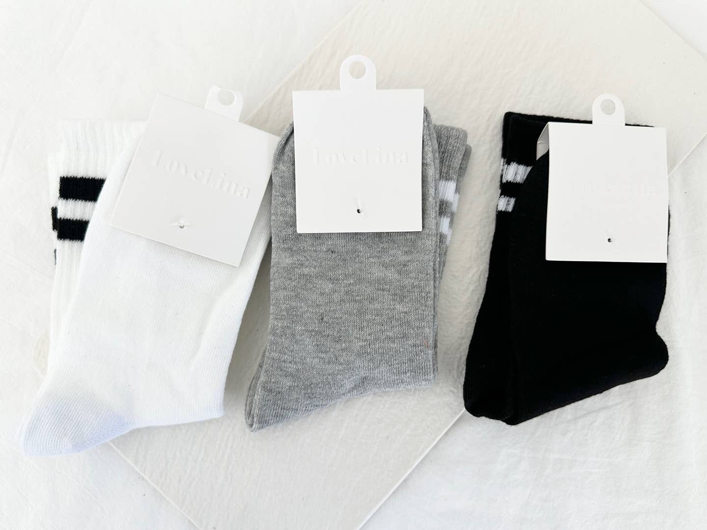 LoveLina - Venta al por mayor Calcetines - Mujer - Calcetines deportivos clásicos de caña media - JUKA1