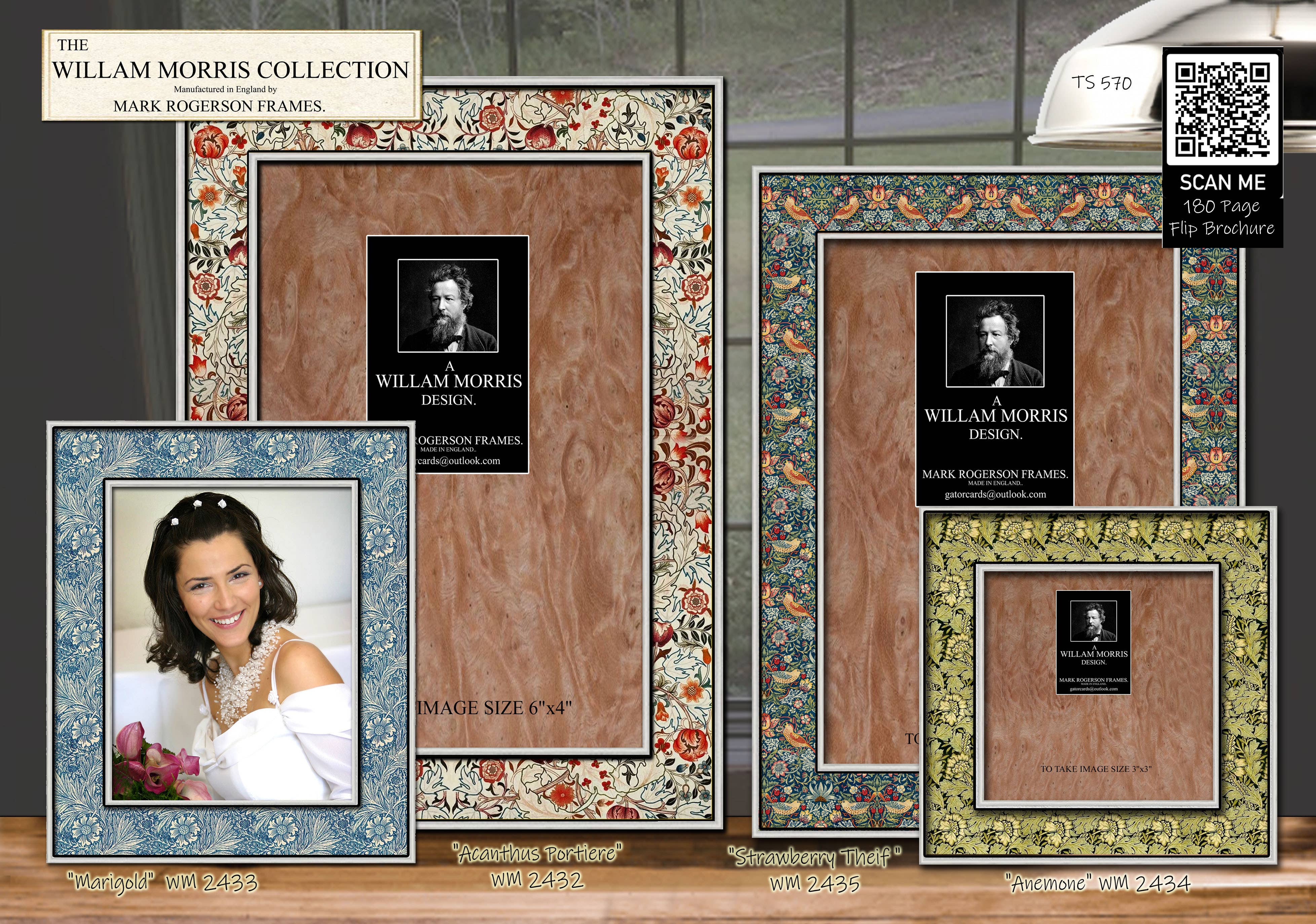 Gator cards - Vente Cadres photos - Cadre photo William Morris 7"x5"1