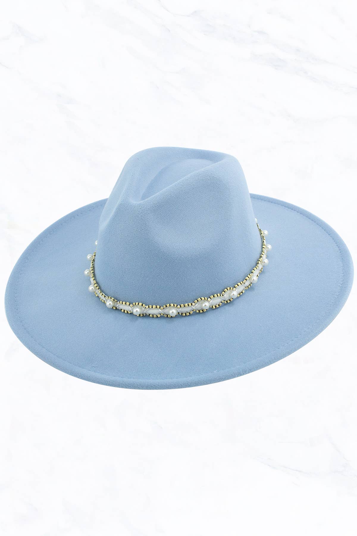 Suzie Q USA - Wholesale Fedora - Women's - Big Brim Peach Heart Top Jazz Hat with Pearl Belt27