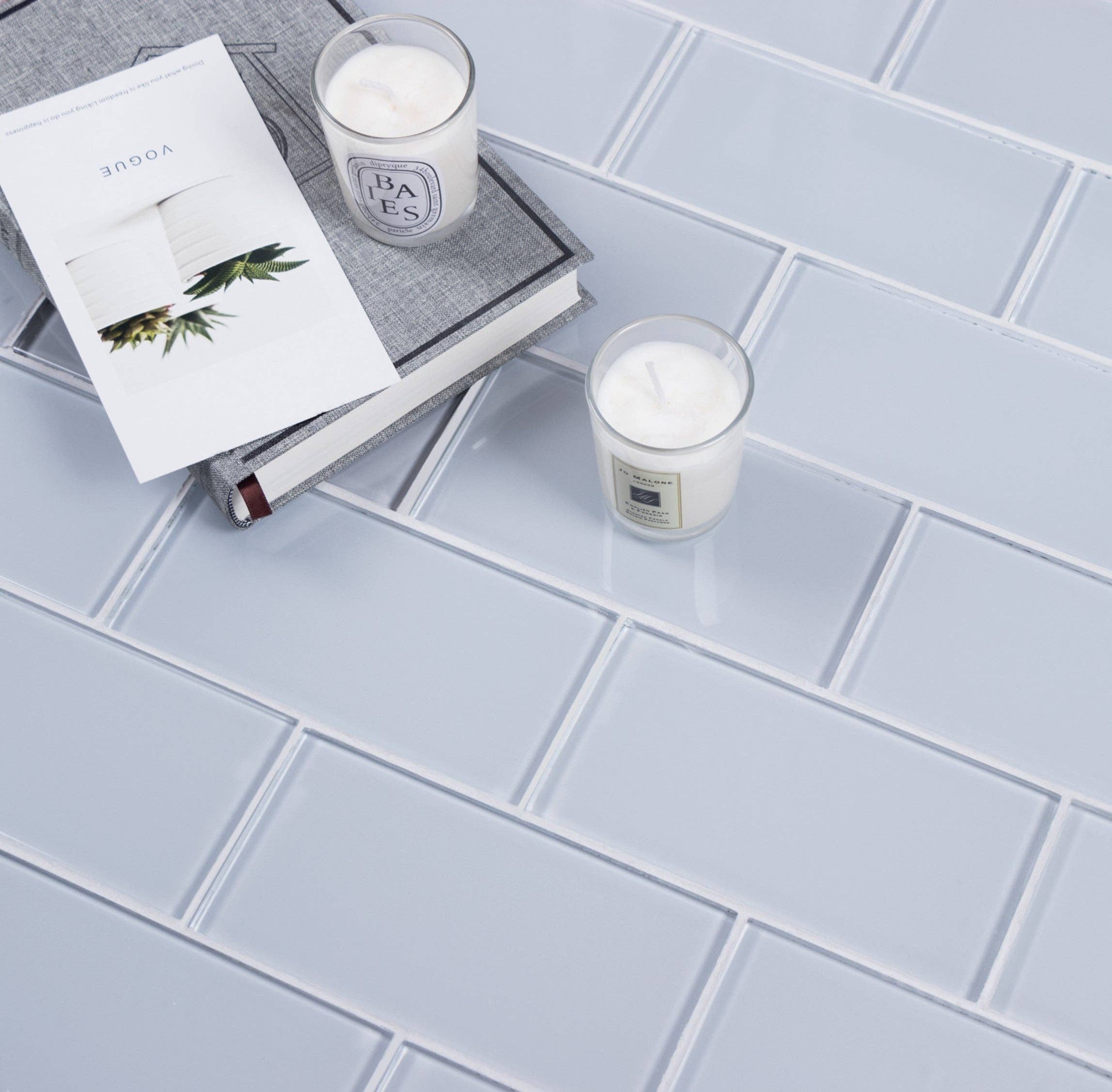 WS Tiles - Vente Carrelages muraux - Carreau de mosaïque en verre de 3" x 6", dosseret pour cuisine et salle de bain - 5 pieds carrés par carton46