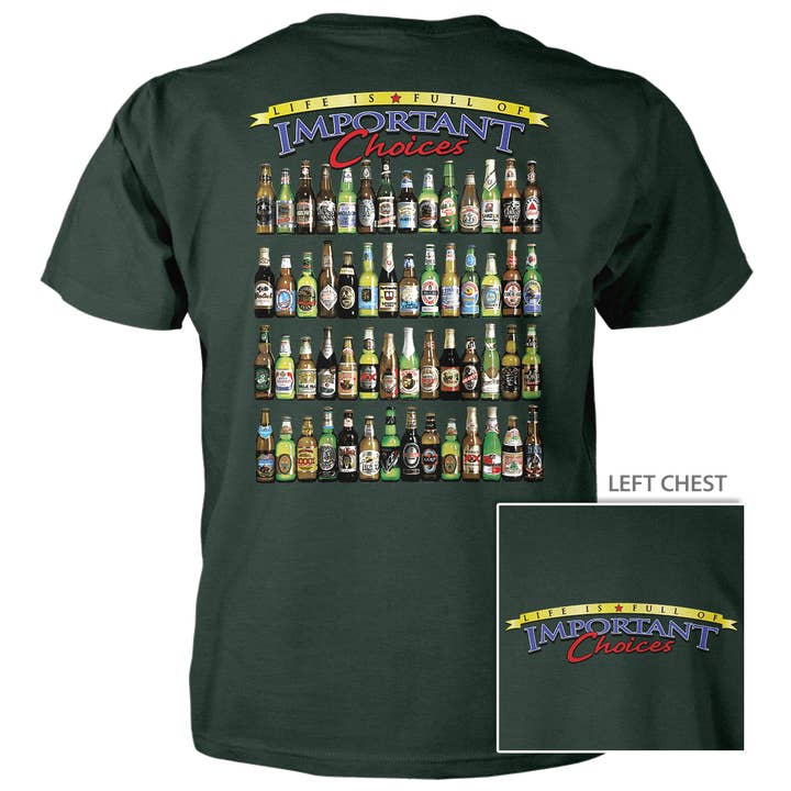 Choices Beer Bottles - 4.5 oz Cotton T-Shirt for wholesale by Taboo Apparel