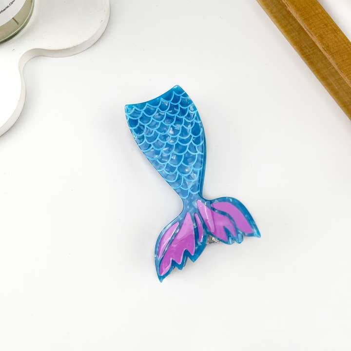 mildstyles - Wholesale Hair clip – Women’s - Acetate Mermaid Design Fish Tail Hair Claw Clip2