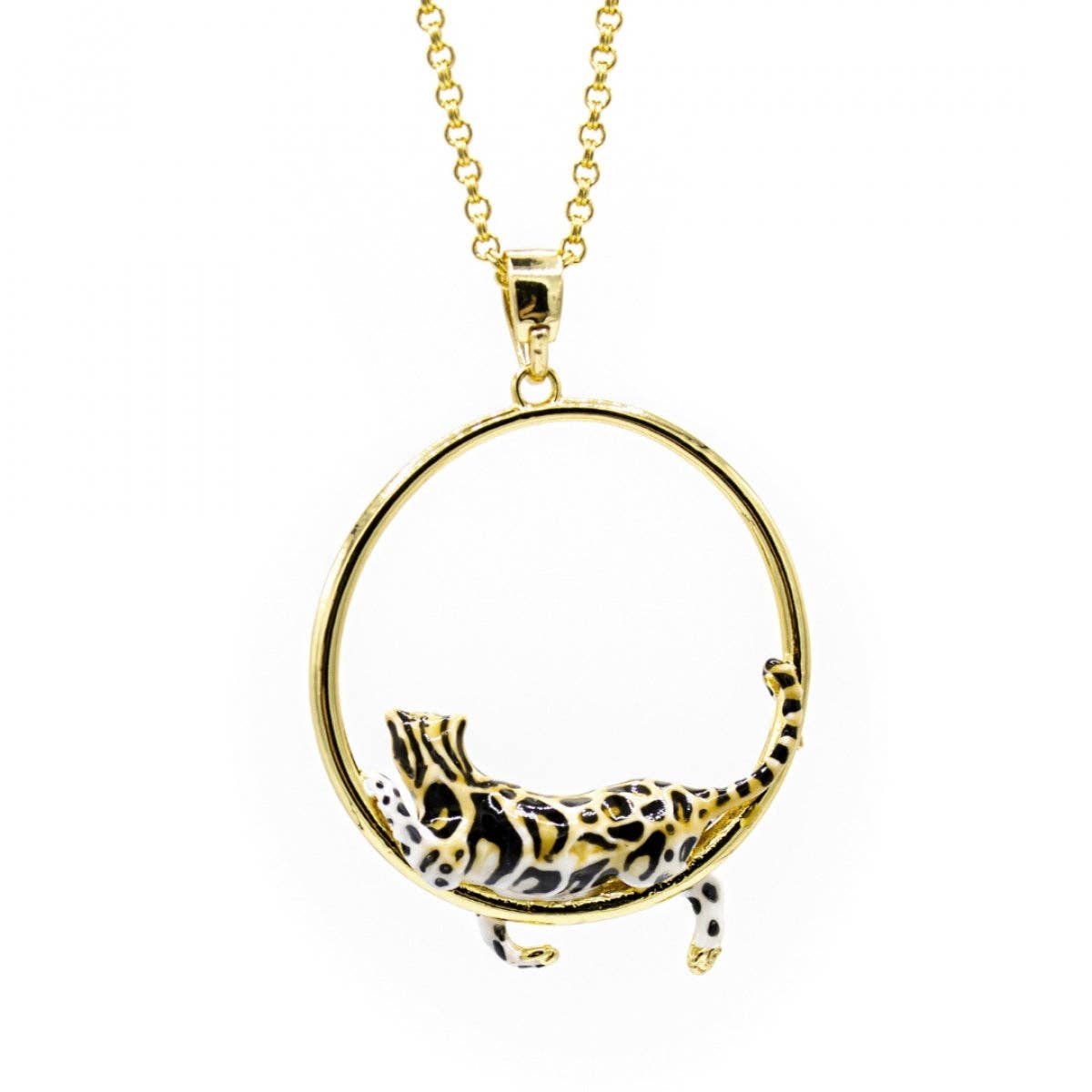 Bill Skinner - Wholesale Pendant/Charm Necklace - Clouded Leopard Hoop Necklace4
