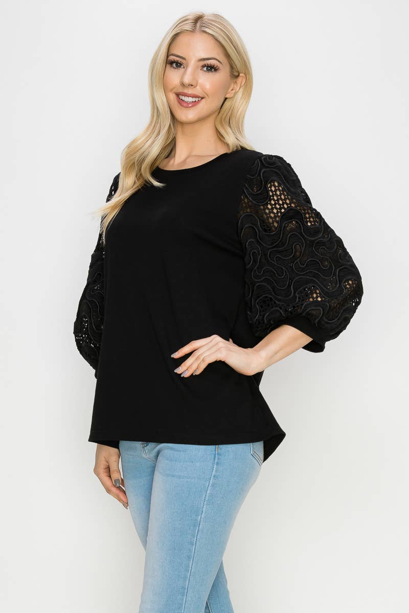 Joh Apparel - Wholesale Knit Top - Women's - Ruth Pointe Knit Top with Lace8