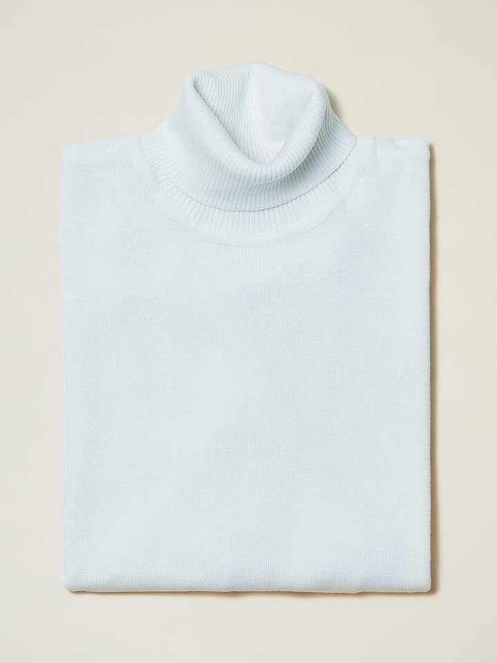 Inserch - Wholesale Knit Sweater - Men's - Cotton Blend Turtleneck — Black & Whites1