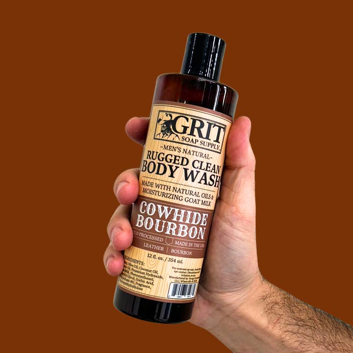 Kohud & Bourbon Getmjölk Kroppstvål för wholesale av GRIT Soap Supply