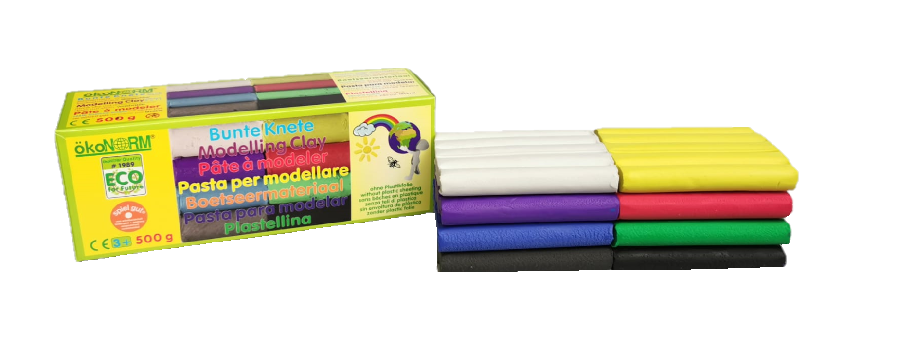 ökoNORM – wholesale Putty/slime – Child – Colourful dough, 500 g, always soft - 8 colours0