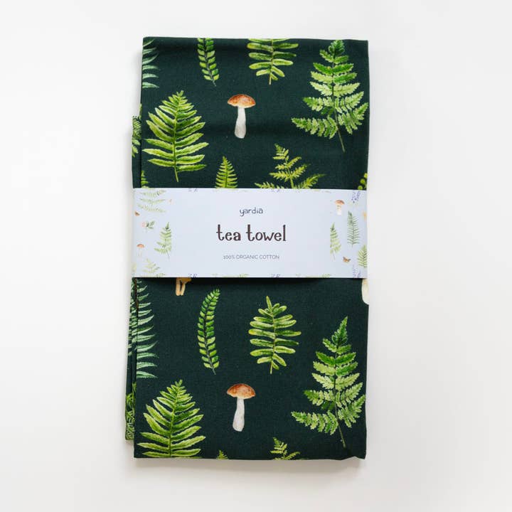 Fern Tea Towel - Organic Cotton Kitchen Towel for wholesale by Yardia