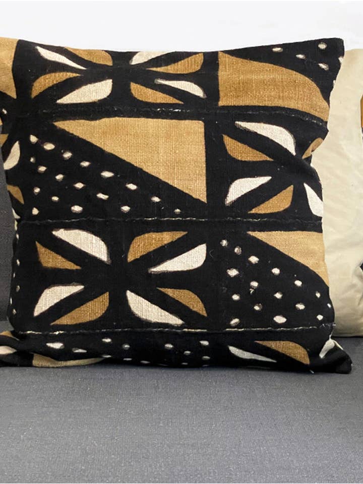 Cojín Bogolan hecho a mano Magan para venta al por mayor de Maison Assa