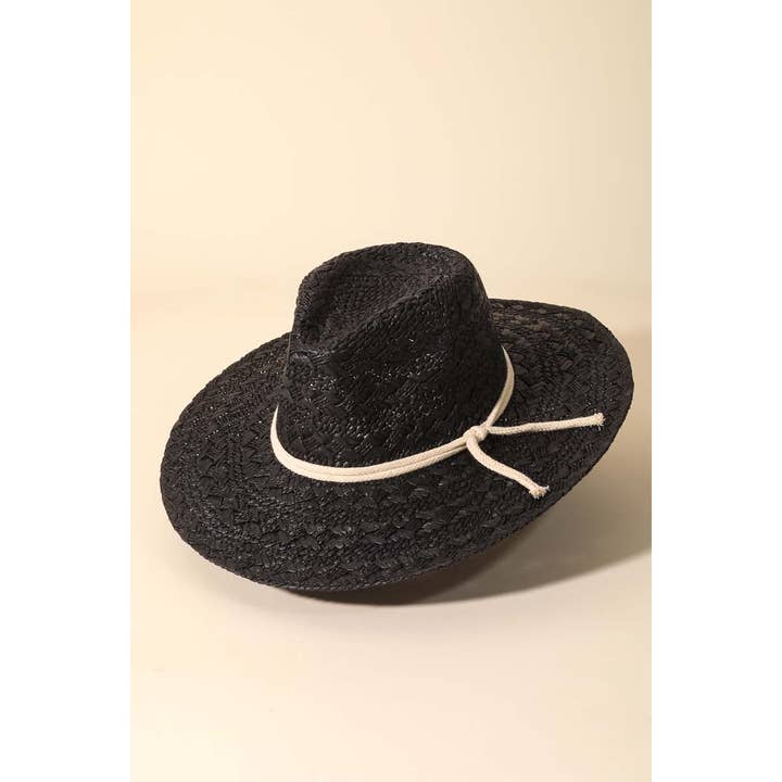 Anarchy Street - Wholesale Straw Hat - Women's - Straw Weave Rope Strap Sun Hat