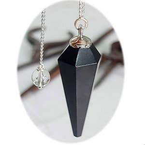 Facettierter Sterling-Pendel - Schwarzer Turmalin für den Großhandel von Crystal Earth Sterling