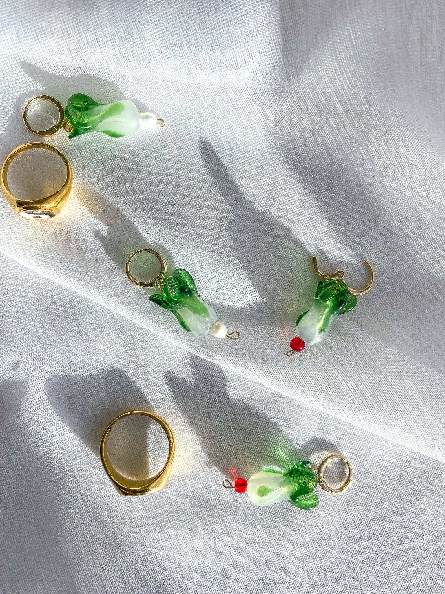 Lotus Haus Studio - Wholesale Huggie Earrings - Bok Choy Huggies2