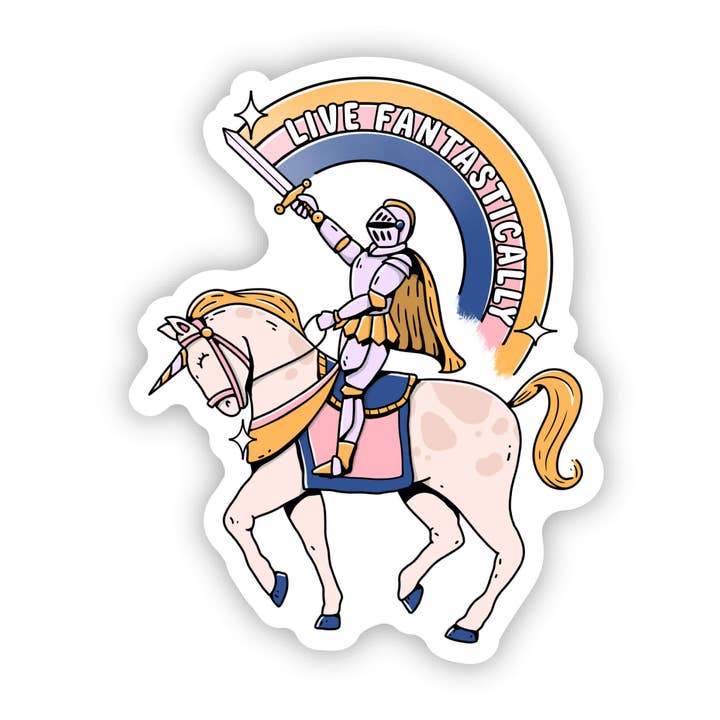 Live Fantastically Sticker for wholesale by Big Moods
