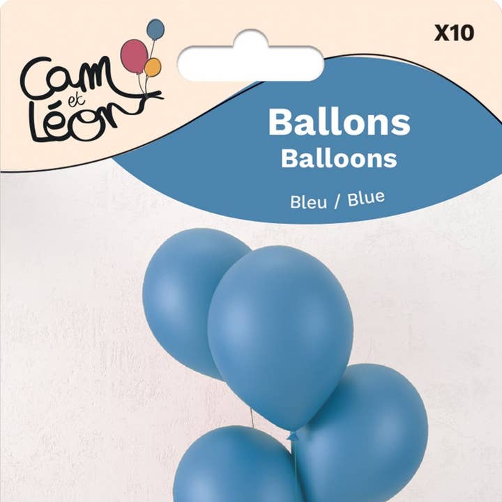 P'tit Clown - Wholesale Balloon - C&L Balloon Ø 30 cm - Set of 10 - Blue0