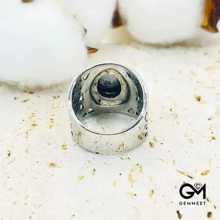 GemMeet – wholesale Single stone/solitaire ring – Fashion Large Moonstone Filigree Ring 1