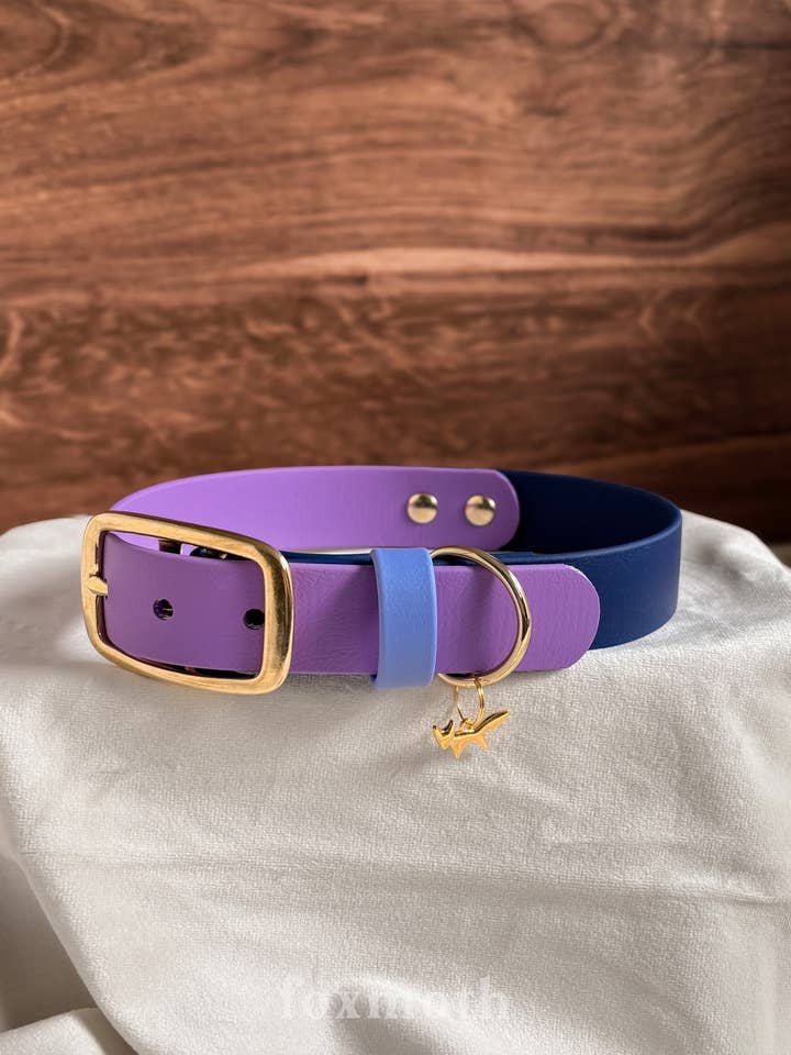 Waterproof Biothane Dog Collar | Cosmic Berry Design for wholesale by FoxMoth