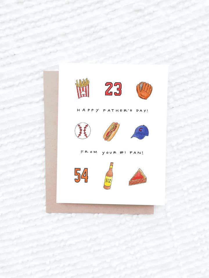 Chicago Father's Day Card for wholesale by Maddon and Co