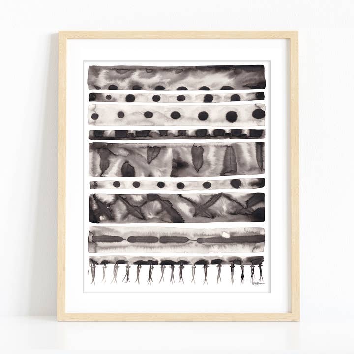 "BW Ink Tapestry" for wholesale by Rachel Brown Art