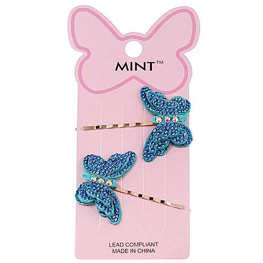 Glitter Butterfly Hair Pin Set for wholesale by Atlas Fashion