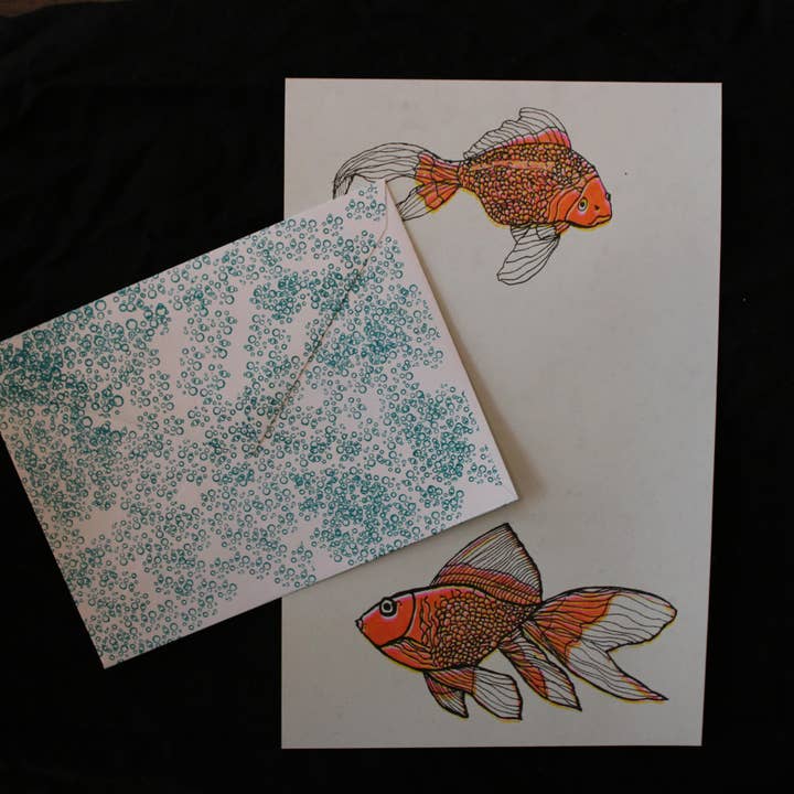 Goldfish Stationary Pack for wholesale by Looky Here