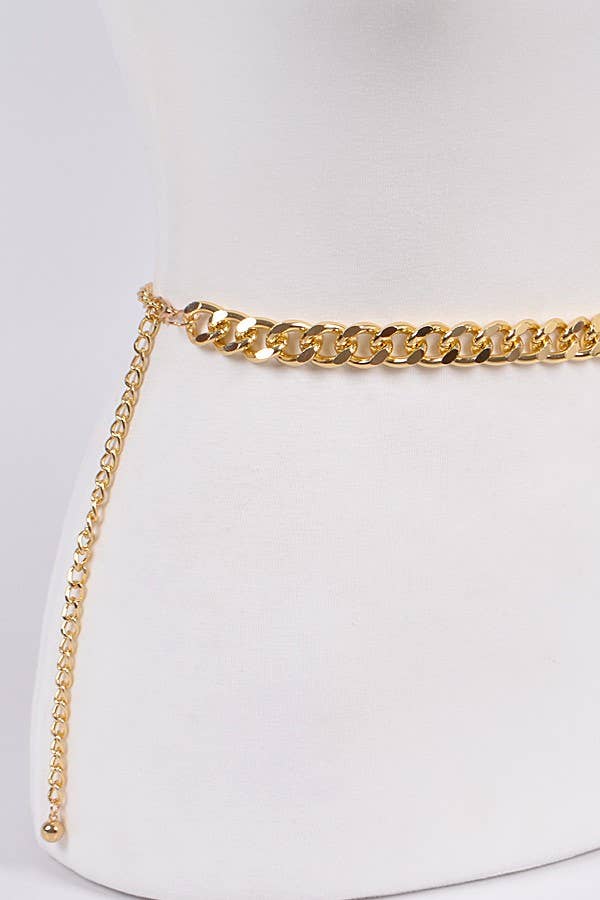 Oblige by G - Wholesale Belt - Women's - Chunky Chain Layered Waist Belt PB76743
