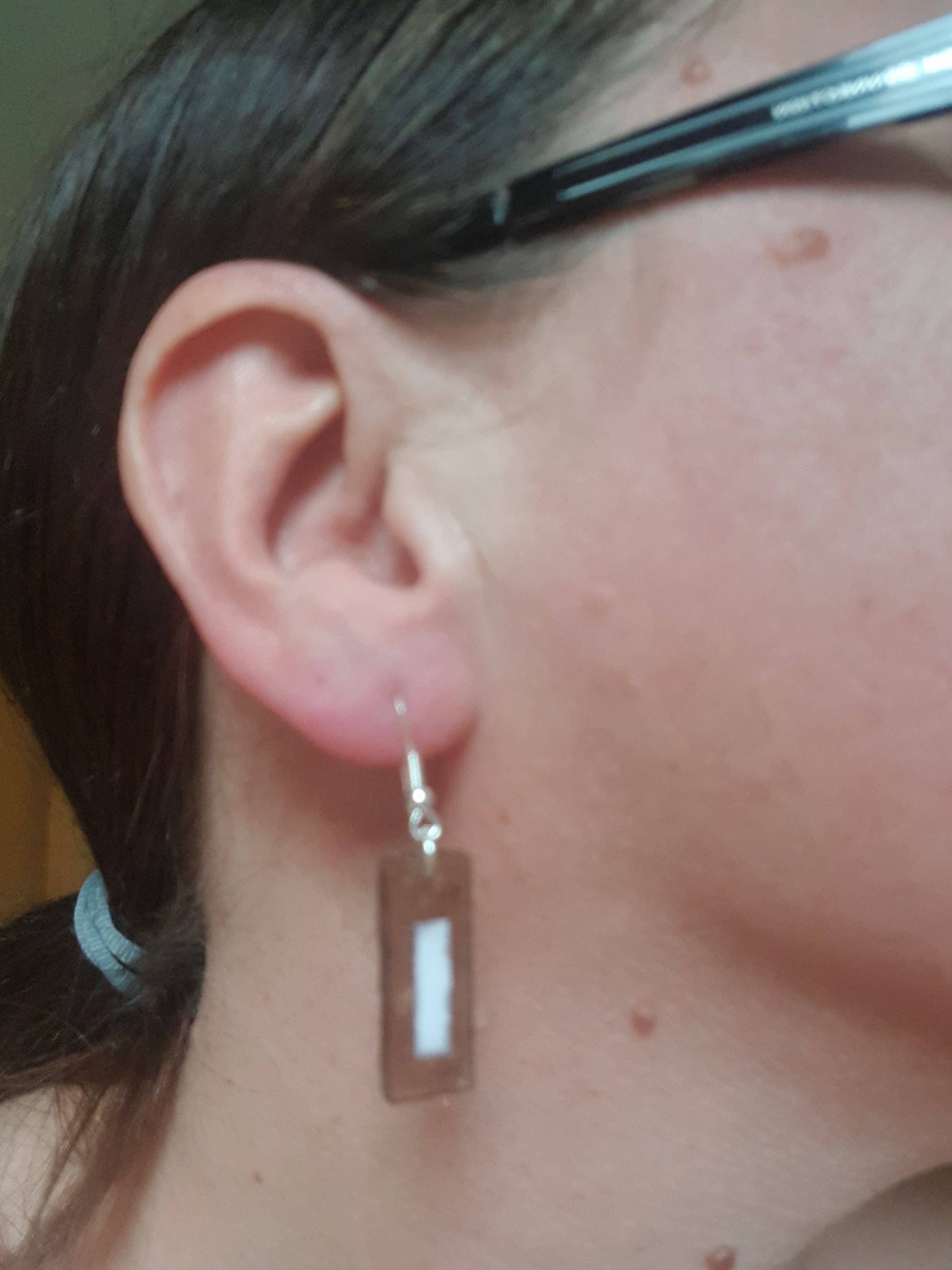 Jp Handmade – wholesale Dangle earrings – Appalachian Trail White Blaze Resin Earrings, 25 Pairs2