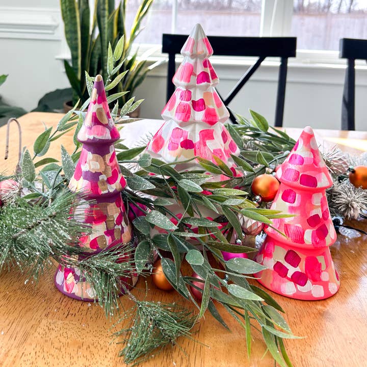 Árvore de Natal Alta Rosa Profundo por atacado de Jessica Reynolds Art