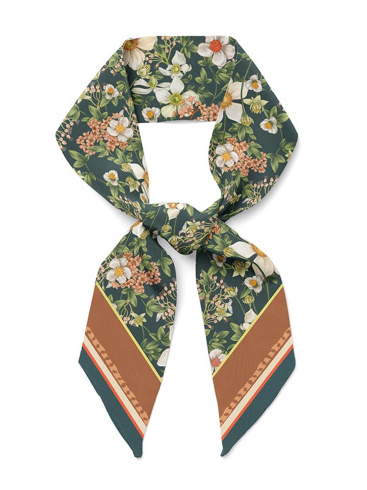 Silk Twill | Twilly Scarf | Lake Anemone for wholesale by LINNA