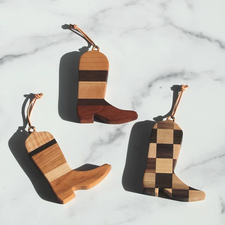 Bota Handcrafted Wooden Christmas Ornament for wholesale by Honeywood