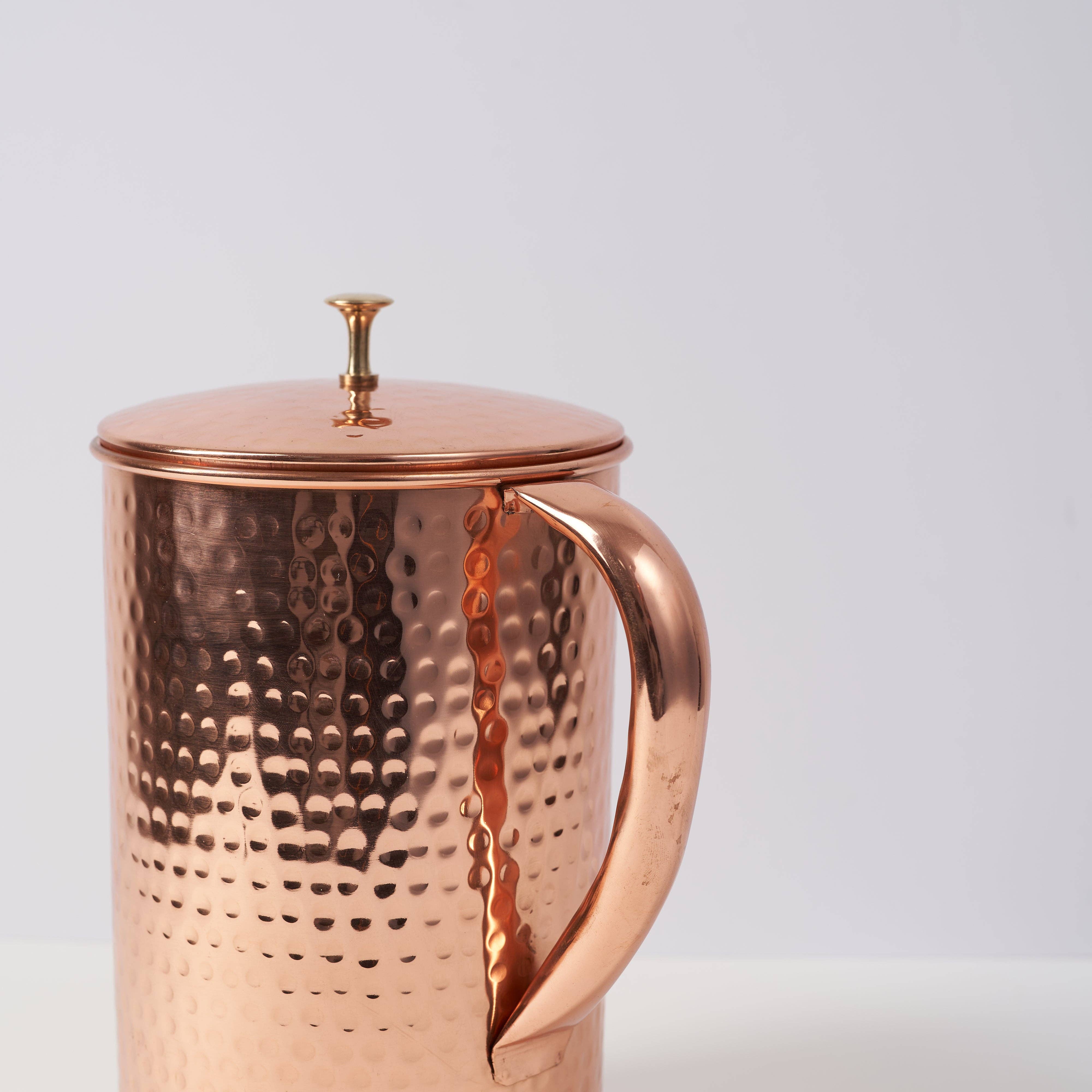 CopperCulture – wholesale Jug – Pure Copper Jug - 2L Hammered Copper Jug - Copper Culture3