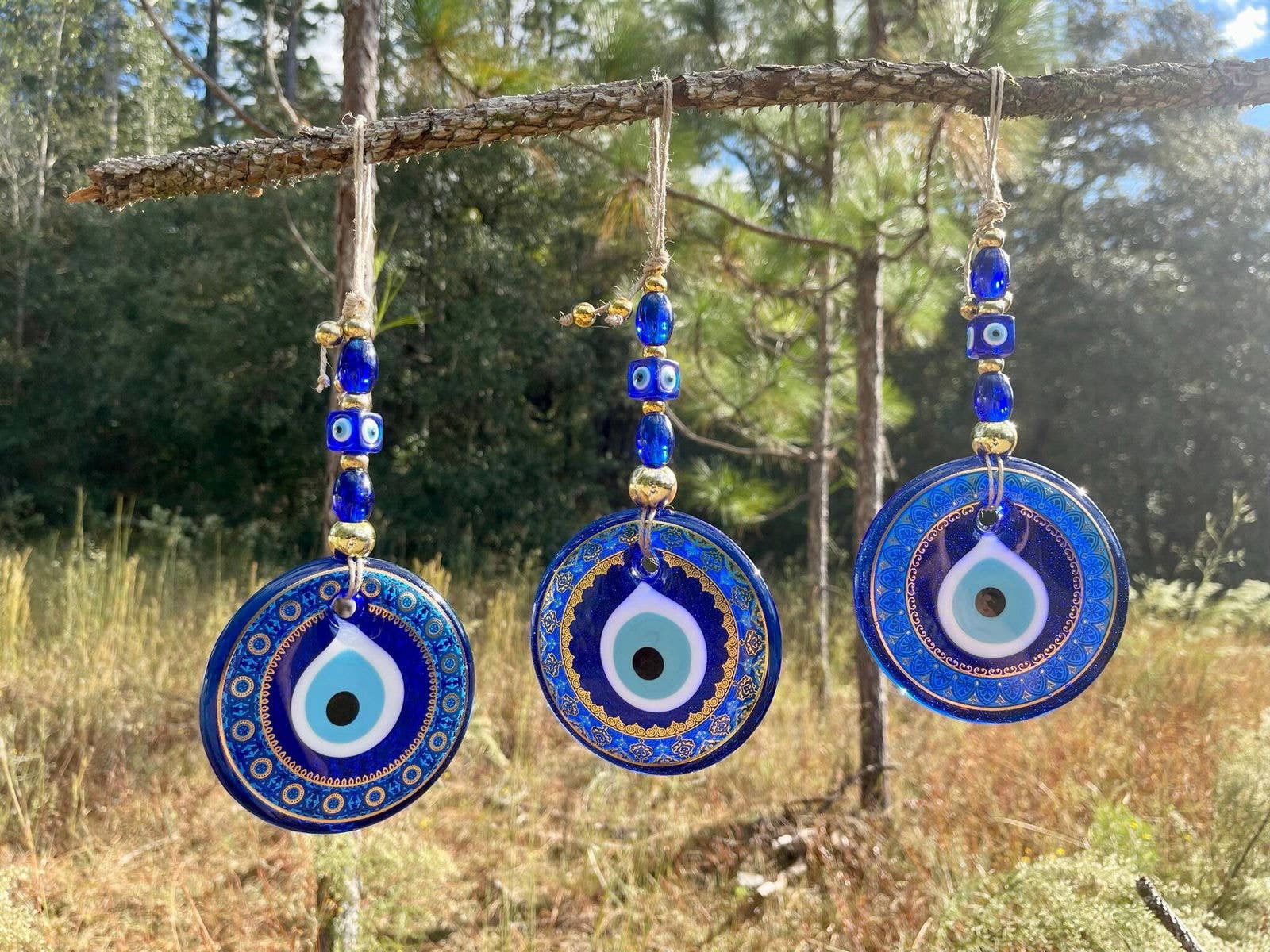 Guzel Handcrafts - Wholesale Wall Accent - Wall Hanging Evil Eye Nazar Boncuk Mal De Ojo, Modern Boho Style Home Decor -- Multiple Styles