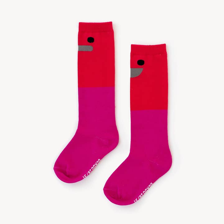 Chaussettes hautes WISTITI Red pour la vente par Boxbo Socks