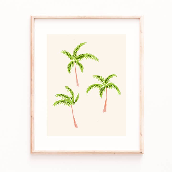 Palm Trees Art Print for wholesale by Sabina Fenn