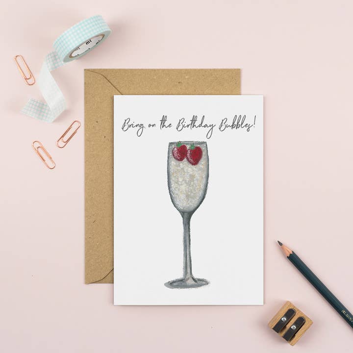 Bring On The Birthday Bubbles - Good Vibes for wholesale by Little Paperie