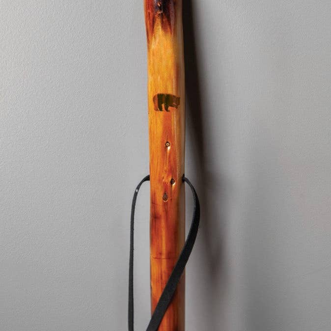 Manual Woodworkers and Weavers, Inc. - Wholesale Sporting Accessories - Take A Hike Compass Walking Stick W/ Compass & Pouch - Bear Silhouette