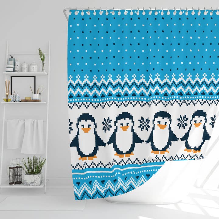 New year's christmas (shower curtain) for wholesale by Benjamin Tate Design