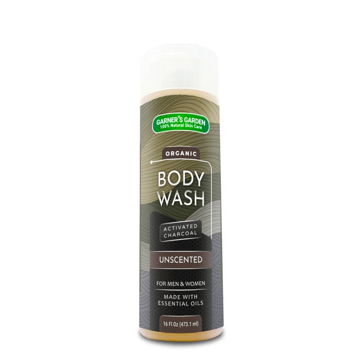 Garner's Garden - Vente Lotions corporelles/Gels douches - Gel douche biologique au charbon actif, 16 oz