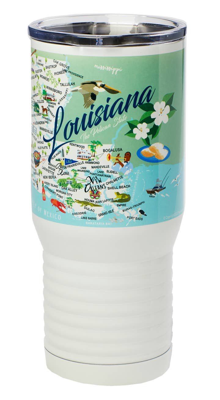 Galleyware - Wholesale Insulated Mug/Tumbler - Louisiana 20-oz. Stainless Steel Tumbler0