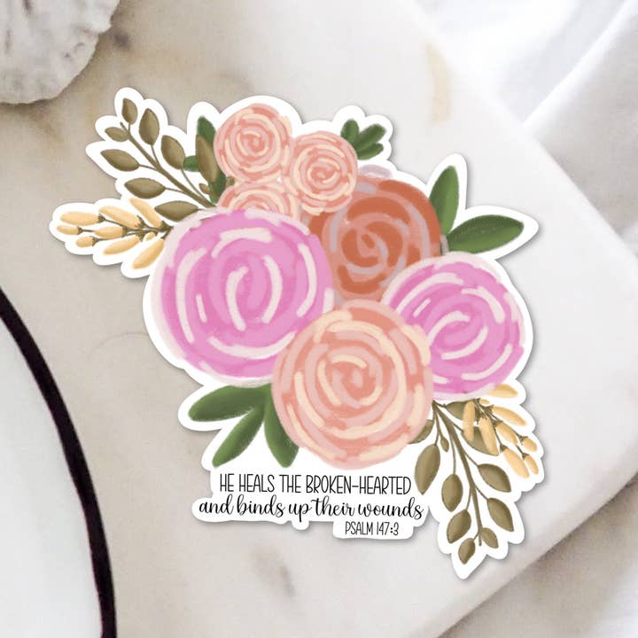 He heals the brokenhearted Sticker for wholesale by TaleMeCo