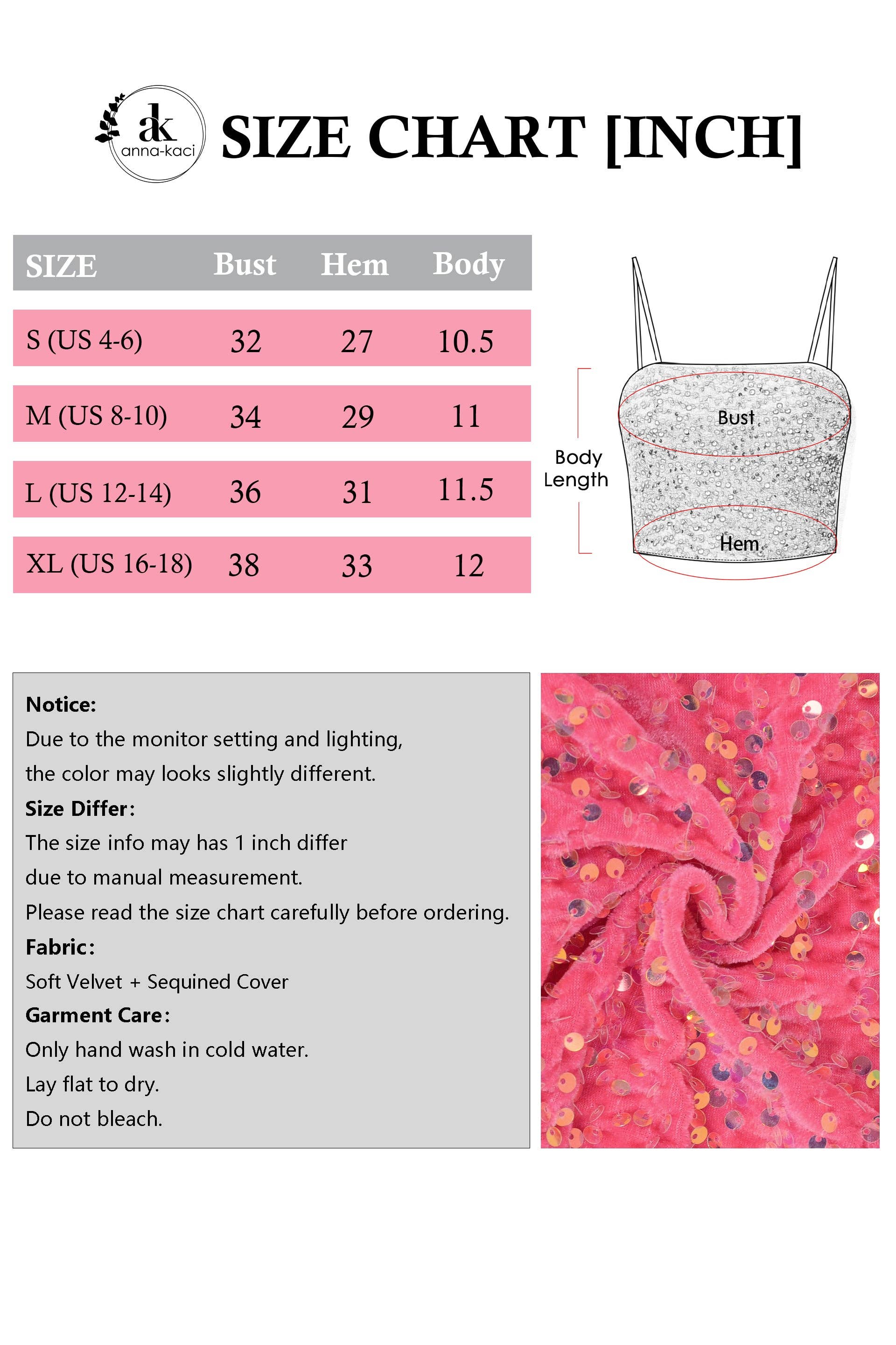 Anna Kaci Wholesale - Wholesale Camisole - Women's - Sparkly Sequin Cami Tops Crop Club Party Glitter Spaghetti47