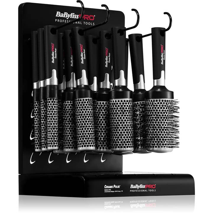 Présentoir 12 Brosses Thermiques Professionnelles 4 x 3 pour la vente par Mi Pelo Bonito