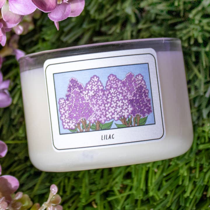 Fresa Creative - Wholesale Jar/Filled Candle - Lilac | Floral Mini Candle / Latina + Midwest Inspired0